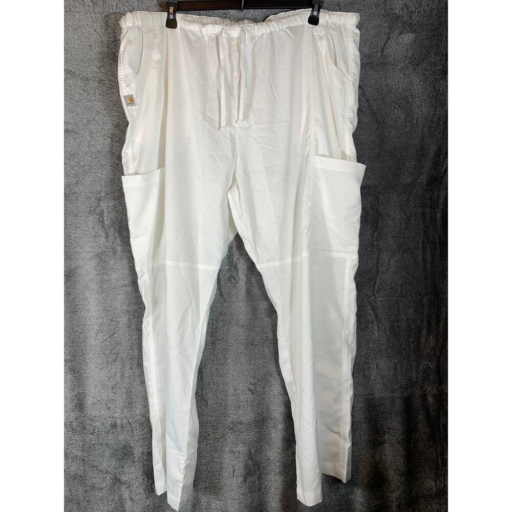 Carhartt Workflex Cargo White Scrubs Pants Sz 3XL Workwear Medical Professional